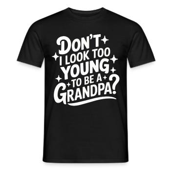 Papy Grand-père Famille Fête des pères - T-shirt homme - noir - Devant - AI Model Male 178 light (178cm)