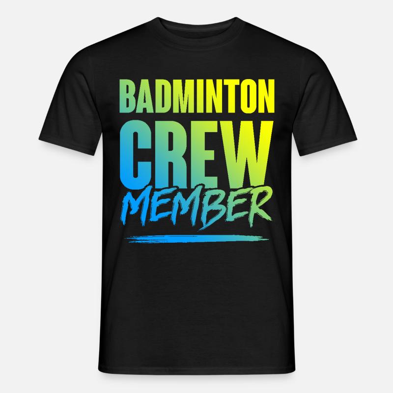 Badminton Crew - Männer T-Shirt - Schwarz