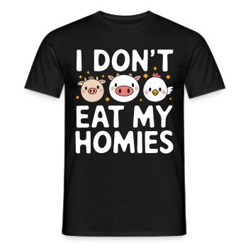 Végétarien Végétalien Végétarien Végétarien - T-shirt homme - noir - Devant - AI Model Male 178 light (178cm)