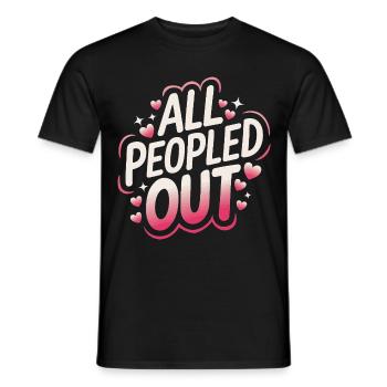 Introvert, antisocial, introvert - Men's T-Shirt - black - Front - AI Model Male 178 light (178cm)