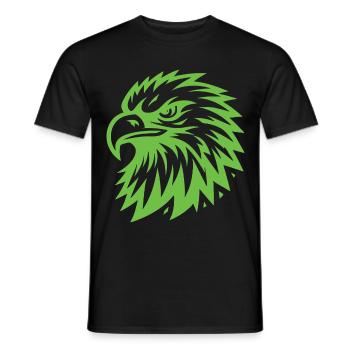 Green Eagle – Wild, majestic and powerful - Men's T-Shirt - black - Front - AI Model Male 178 light (178cm)