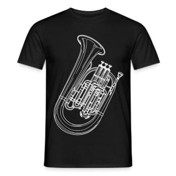 Tuba - Men's T-Shirt - black - Front - AI Model Male 178 light (178cm)