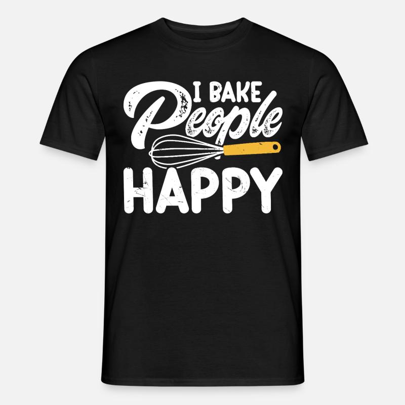 Backen Bäcker Bäckerei - Männer T-Shirt - Schwarz