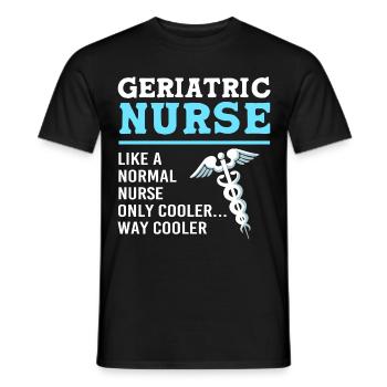 Nursing Home Geriatric Nurse Nurse - Men's T-Shirt - black - Front - AI Model Male 178 light (178cm)