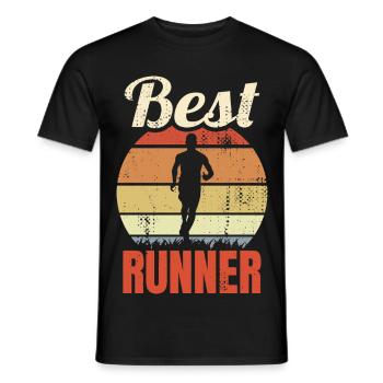 Meilleur joggeur - T-shirt homme - noir - Devant - AI Model Male 178 light (178cm)