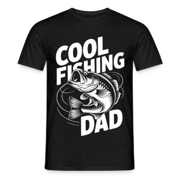 Conception de canne à pêche cool pour papa - T-shirt homme - noir - Devant - AI Model Male 178 light (178cm)