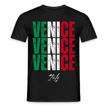 Venedig Italien, Souvenir von Venedig - Männer T-Shirt - Schwarz - Vorne - AI Model Male 178 light (178cm)
