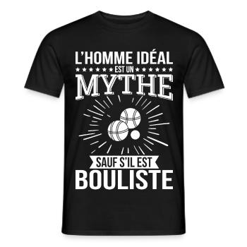 The ideal man, a myth unless he is a bowler - Men's T-Shirt - black - Front - AI Model Male 178 light (178cm)