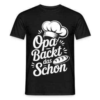 Opa Backt Das Schon - Männer T-Shirt - Schwarz - Vorne - AI Model Male 178 light (178cm)