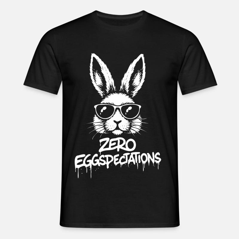 Zero Eggspectations - Männer T-Shirt - Schwarz