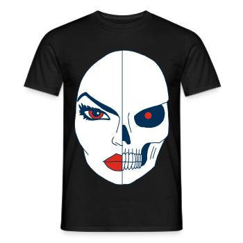 Death and its face - Men's T-Shirt - black - Front - AI Model Male 178 light (178cm)