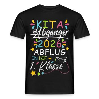 Kita Abgänger 2026 - Männer T-Shirt - Schwarz - Vorne - AI Model Male 178 light (178cm)