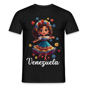 Venezuela Flagge Stolz & Heimat Venezuela - Männer T-Shirt - Schwarz - Vorne - AI Model Male 178 light (178cm)