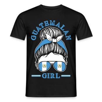 Guatemala Flag T-Shirt Pride & Home Chapín - Men's T-Shirt - black - Front - AI Model Male 178 light (178cm)