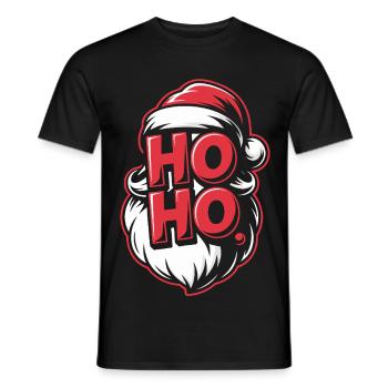 Ho Ho Santa Bart Design - Männer T-Shirt - Schwarz - Vorne - AI Model Male 178 light (178cm)