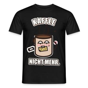 Kaffee Regelt Nicht Mehr – Witziges Statement - Männer T-Shirt - Schwarz - Vorne - AI Model Male 178 light (178cm)