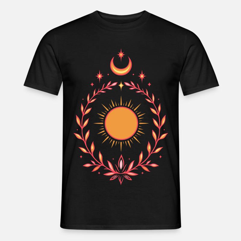Midsummer Sun – Boho Litha Design - Men's T-Shirt - black