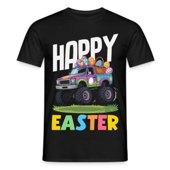 Frohe Ostern Süßer Osterhase Eiersuche Ostereier - Männer T-Shirt - Schwarz - Vorne - AI Model Male 178 light (178cm)