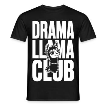 Drama Llama Club freche Lama-Diva - Männer T-Shirt - Schwarz - Vorne - AI Model Male 178 light (178cm)