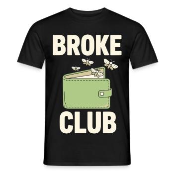 Portefeuille vide du club cassé - T-shirt homme - noir - Devant - AI Model Male 178 light (178cm)