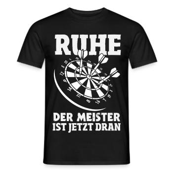 Lustige Darts Sprüche Darts Geschenke - Männer T-Shirt - Schwarz - Vorne - AI Model Male 178 light (178cm)