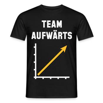 Team Aufwärts (Erfolg / Fortschritt / NEG Gold 2C) - Männer T-Shirt - Schwarz - Vorne - AI Model Male 178 light (178cm)