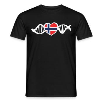 Norvège - T-shirt homme - noir - Devant - AI Model Male 178 light (178cm)