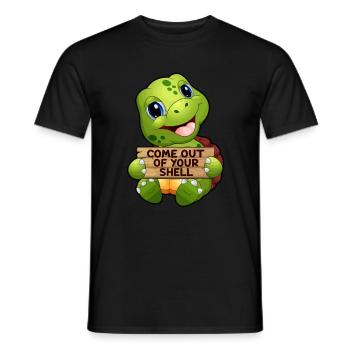Turtle Turtle Gift Idea Turtles Sea - Men's T-Shirt - black - Front - AI Model Male 178 light (178cm)