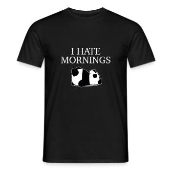 Gifts Panda Coffee Panda Bear Pandas Bear Tired - Men's T-Shirt - black - Front - AI Model Male 178 light (178cm)