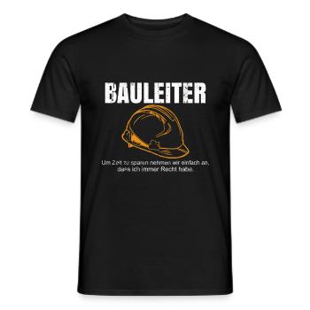 Baubeginn Helm Geschenke Bauleiter Bauherren Haus - Männer T-Shirt - Schwarz - Vorne - AI Model Male 178 light (178cm)