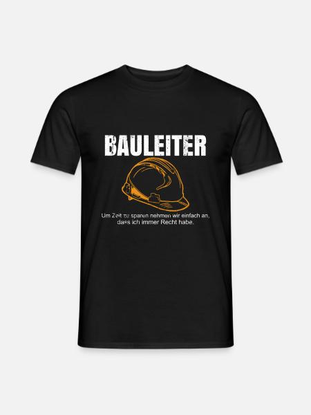 Baubeginn Helm Geschenke Bauleiter Bauherren Haus - Männer T-Shirt - Schwarz
