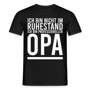 Ich bin nicht im Ruhestand Professioneller Opa - Männer T-Shirt - Schwarz - Vorne - AI Model Male 178 light (178cm)