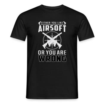 Airsoft Airair Gotcha Paintball Team Gift Idea - Men's T-Shirt - black - Front - AI Model Male 178 light (178cm)