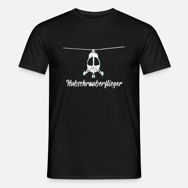 Hubschrauber Helikopter Geschenk Piloten fliegen - Männer T-Shirt - Schwarz