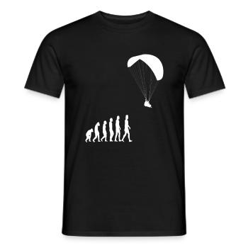 Paragliding Paragliding Paragliding Retro - Men's T-Shirt - black - Front - AI Model Male 178 light (178cm)