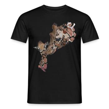 Giraffen - Männer T-Shirt - Schwarz - Vorne - AI Model Male 178 light (178cm)