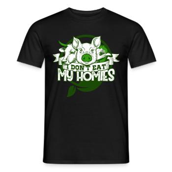 Go Vegan Food Geschenk für Homies Free Lifestyle - Männer T-Shirt - Schwarz - Vorne - AI Model Male 178 light (178cm)