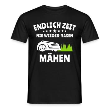 Mähroboter Rasen Mähen - Männer T-Shirt - Schwarz - Vorne - AI Model Male 178 light (178cm)