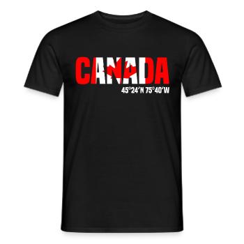 Canada - Men's T-Shirt - black - Front - AI Model Male 178 light (178cm)