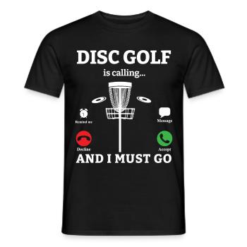 Disc Golf Frisbee Golf Ultimate Frisbee Retro Disc - T-shirt homme - noir - Devant - AI Model Male 178 light (178cm)
