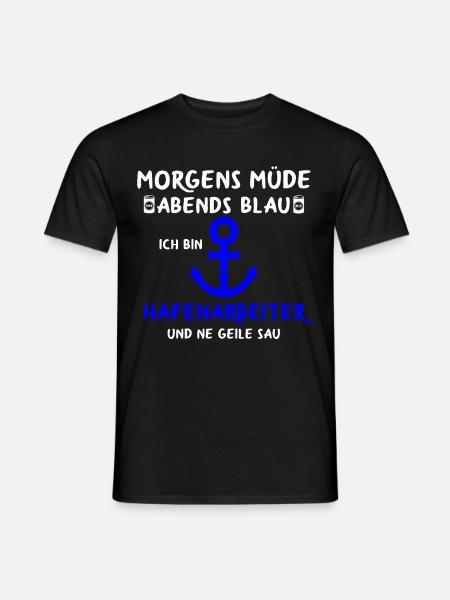 Hafenarbeiter Dockarbeiter Docker Hafen - Männer T-Shirt - Schwarz