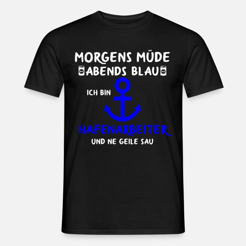 Hafenarbeiter Dockarbeiter Docker Hafen - Männer T-Shirt - Schwarz