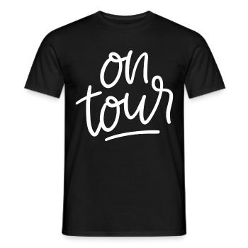 En tournée en disant camping - T-shirt homme - noir - Devant - AI Model Male 178 light (178cm)