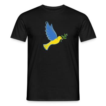 Soutenez l’Ukraine avec Je soutiens l’Ukraine - T-shirt homme - noir - Devant - AI Model Male 178 light (178cm)
