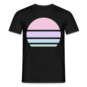 Sun Pastel Retro Pattern Vintage - Men's T-Shirt - black - Front - AI Model Male 178 light (178cm)