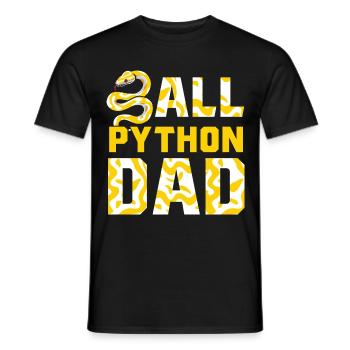 Banana Ball Python Herpetologist Ball Python Dad - Männer T-Shirt - Schwarz - Vorne - AI Model Male 178 light (178cm)