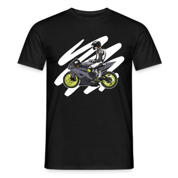 Motorcycle Lifestyle / Motorcycle / Motorcycle biker - Men's T-Shirt - black - Front - AI Model Male 178 light (178cm)