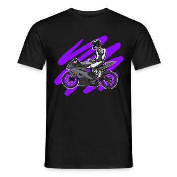 Moto Lifestyle / Moto / Moto motard - T-shirt homme - noir - Devant - AI Model Male 178 light (178cm)