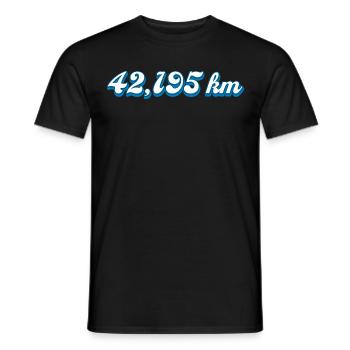 Marathon Marathon Runner Route Kilometers Jogging - Men's T-Shirt - black - Front - AI Model Male 178 light (178cm)