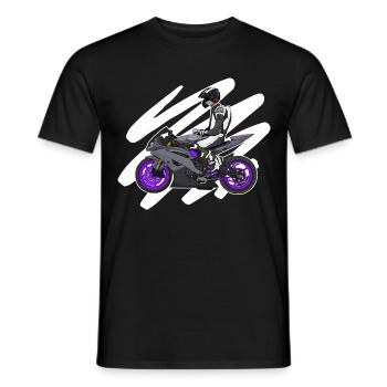 Superbike / Supermotard / Supermoto Wheelie Biker - T-shirt homme - noir - Devant - AI Model Male 178 light (178cm)
